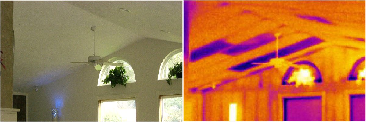infrared-comparison-poor-ceiling-insulation
